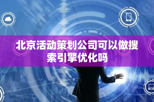 北京活动策划公司可以做搜索引擎优化吗